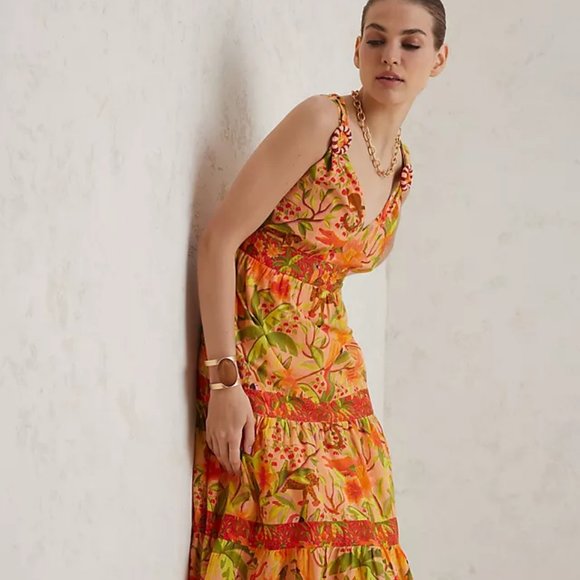 FARM RioTropical Tiered Maxi Dress